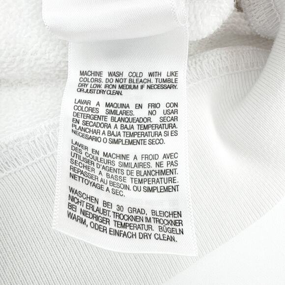 MOTHER The Biggie Message Sweatshirt In Bright White Sunshine Daydream S - Picture 7 of 11